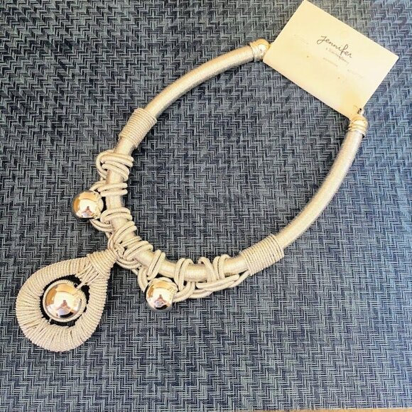 Jennifer & Co. Silver Tribal Ethnic Necklace With Bold Metallic Beads - Picture 2 of 6